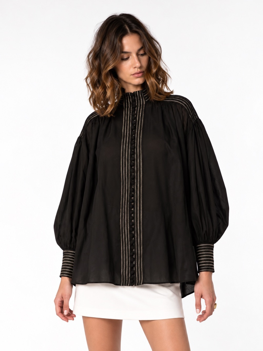 Zimmermann Corsage Bell sleeve shirt size 0